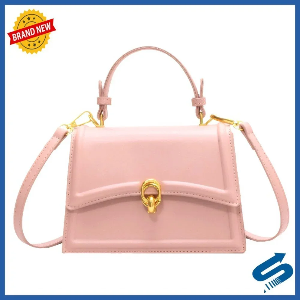 Trendy Mini Crossbody Bag with Top Handle, PU Leather, Large Capacity